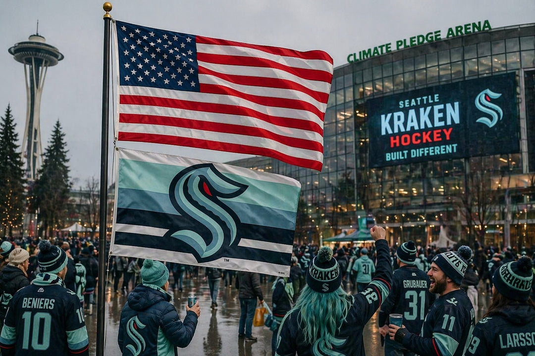 Seattle Kraken Flag 3x5 Home Stripe heartlandflags