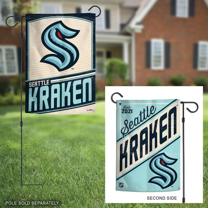 Seattle Kraken Garden Flag 2 Sided Vintage heartlandflags
