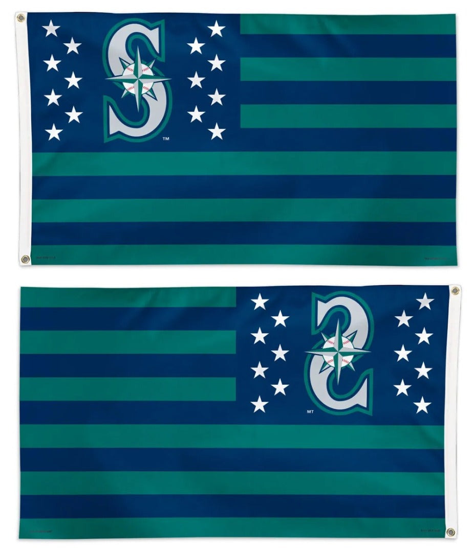 Seattle Mariners Americana 3x5 Flag heartlandflags