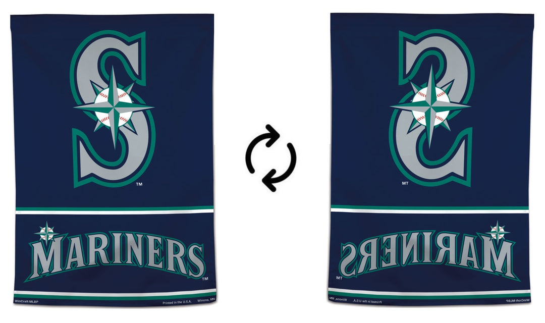 Seattle Mariners Banner House Secondary Logo Flag heartlandflags