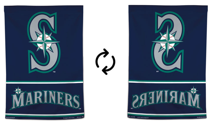 Seattle Mariners Banner House Secondary Logo Flag heartlandflags