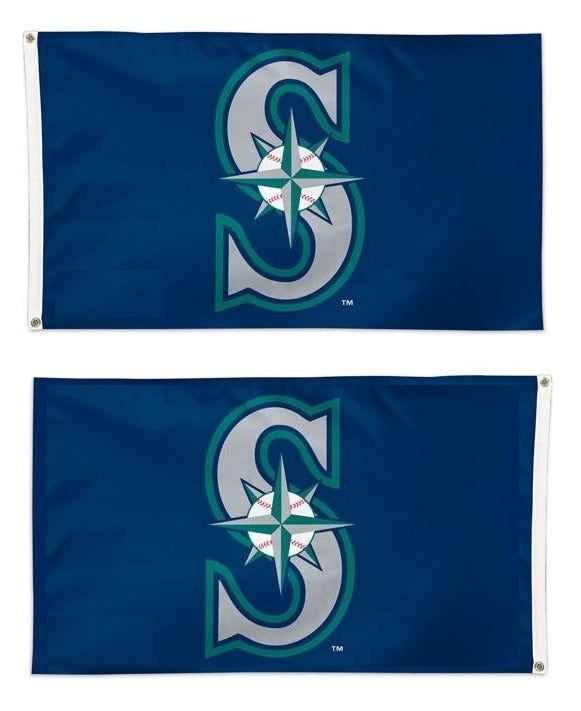 Seattle Mariners Flag 3x5 2 Sided Logo heartlandflags