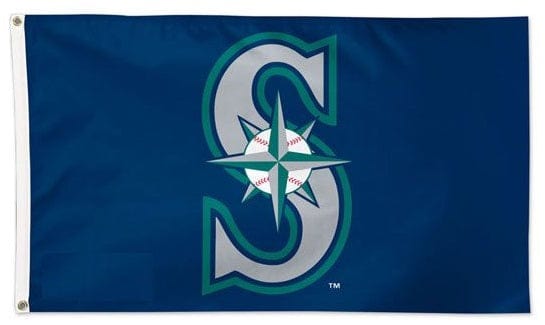 Seattle Mariners Flag 3x5 Logo 2 Sided MLB