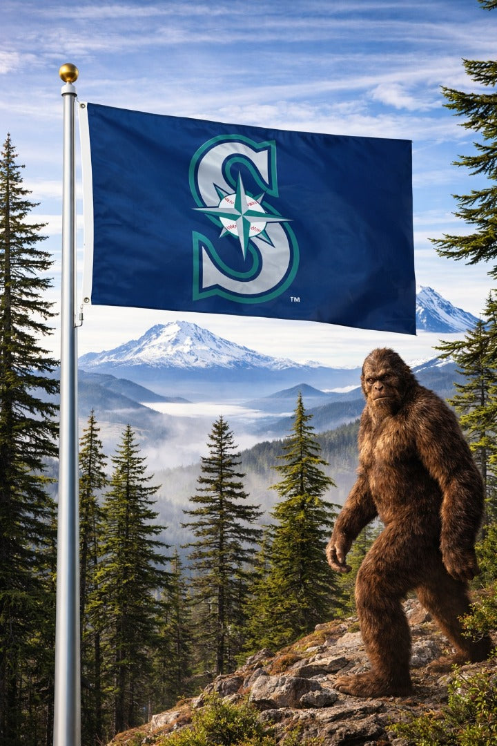 Seattle Mariners Flag 3x5 2 Sided Logo heartlandflags