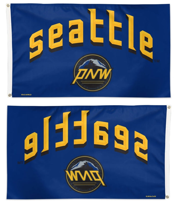 Seattle Mariners Flag 3x5 City Connect Logo PNW heartlandflags