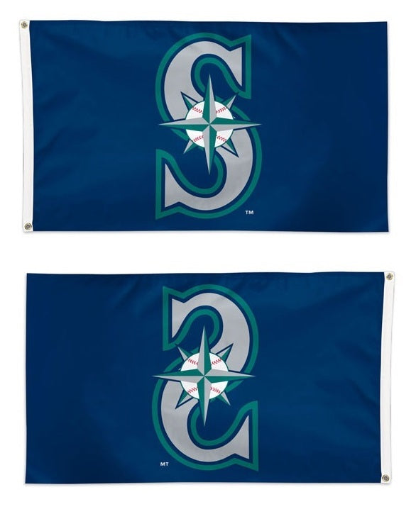 Seattle Mariners Flag 3x5 Logo Only heartlandflags