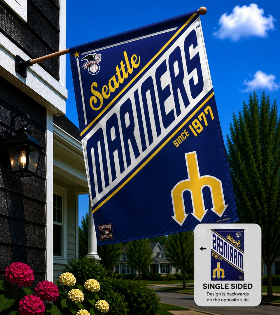 Seattle Mariners Flag Cooperstown Throwback House Banner heartlandflags