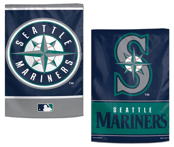 Seattle Mariners Garden Flag 2 Sided Logo heartlandflags