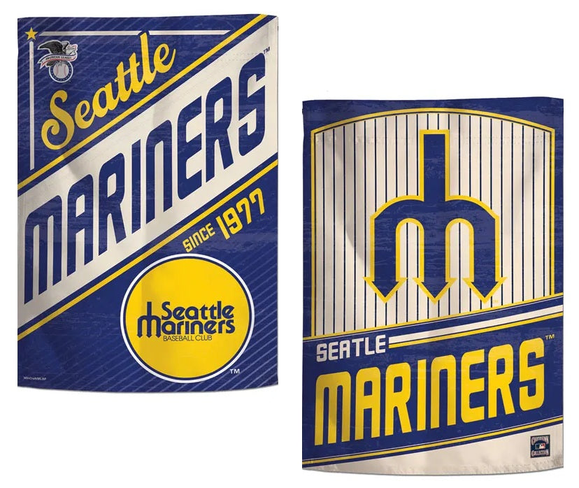 Seattle Mariners Garden Flag 2 Sided Retro Classic Logo heartlandflags