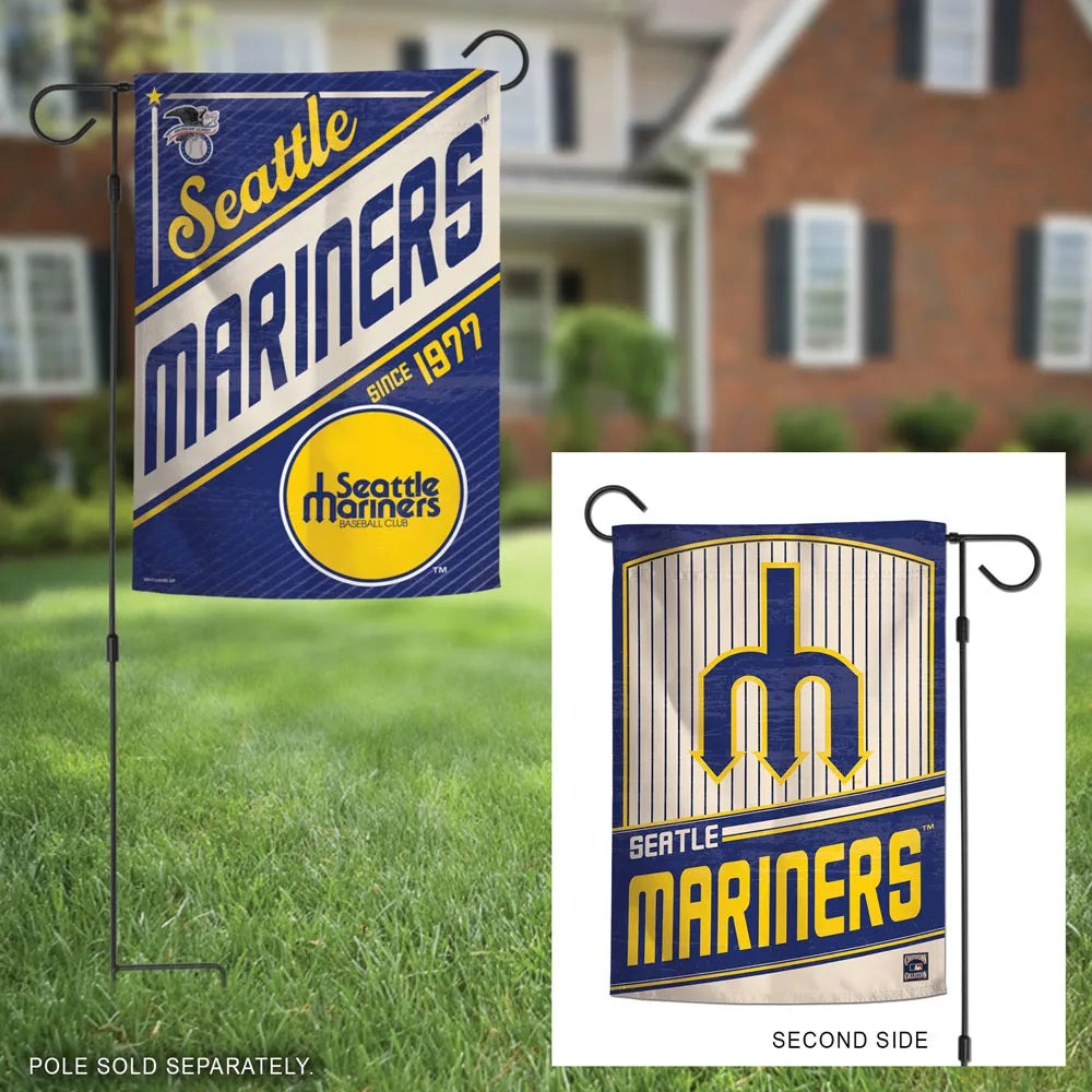 Seattle Mariners Garden Flag 2 Sided Retro Classic Logo heartlandflags
