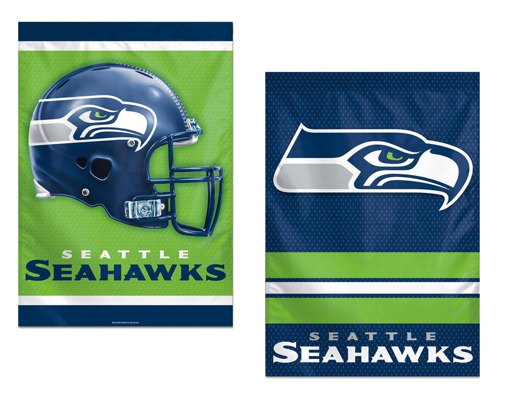 Seattle Seahawks Banner 2 Sided Double Design Flag heartlandflags