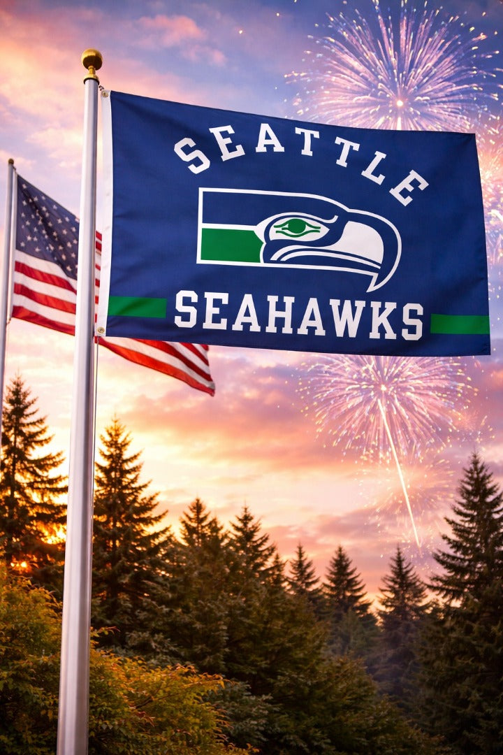 Seattle Seahawks Flag 3x5 Classic Logo heartlandflags