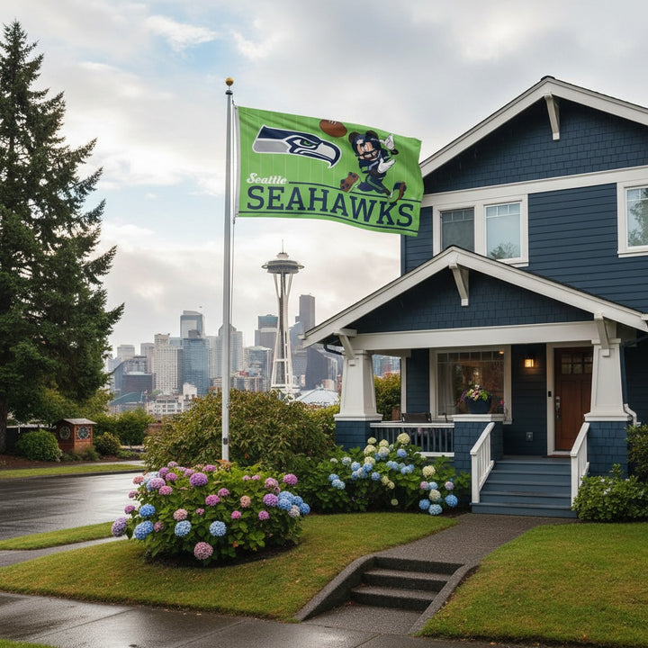 Seattle Seahawks Flag 3x5 Mickey Mouse Football heartlandflags