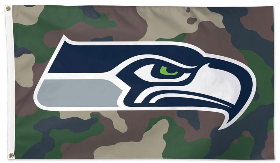 Seattle Seahawks Flag 3x5 Military Camo heartlandflags