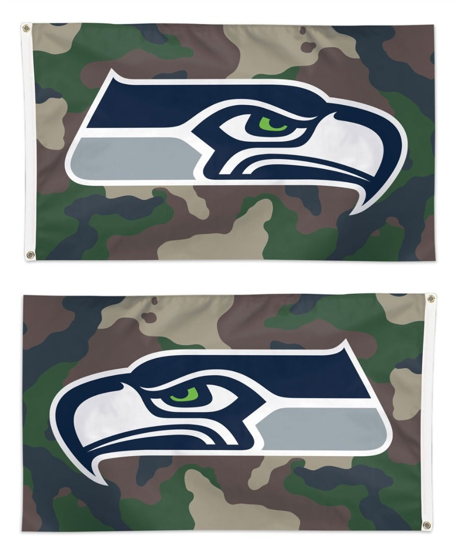 Seattle Seahawks Flag 3x5 Military Camo heartlandflags