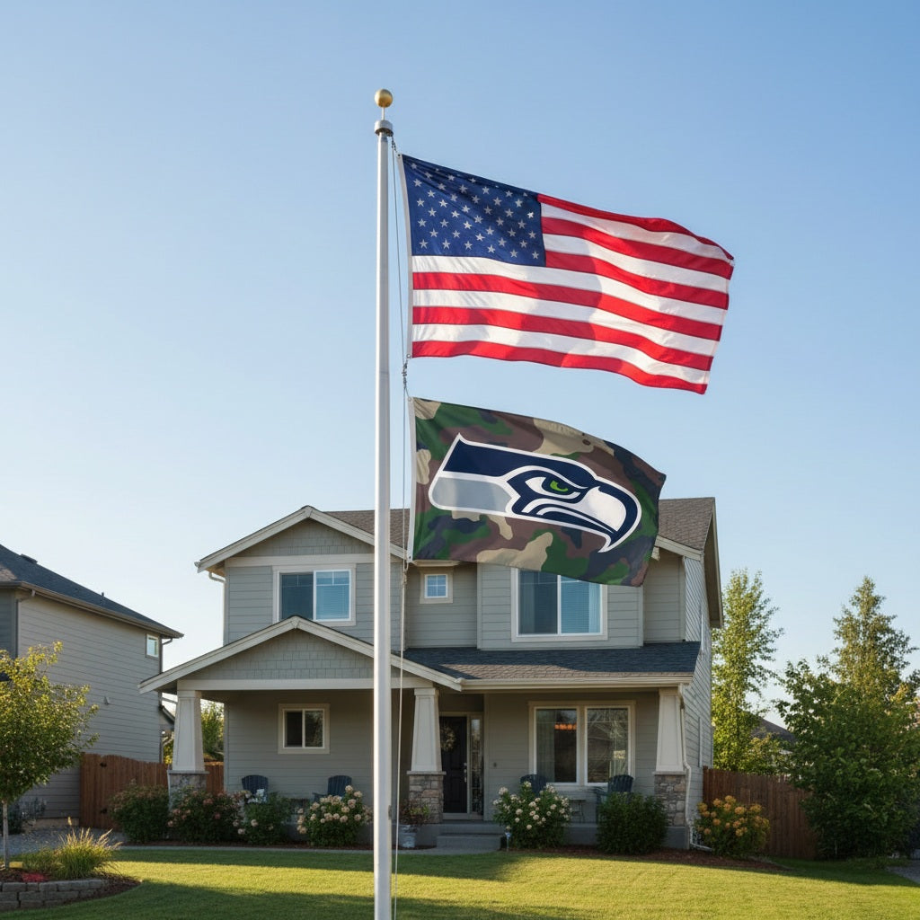 Seattle Seahawks Flag 3x5 Military Camo heartlandflags