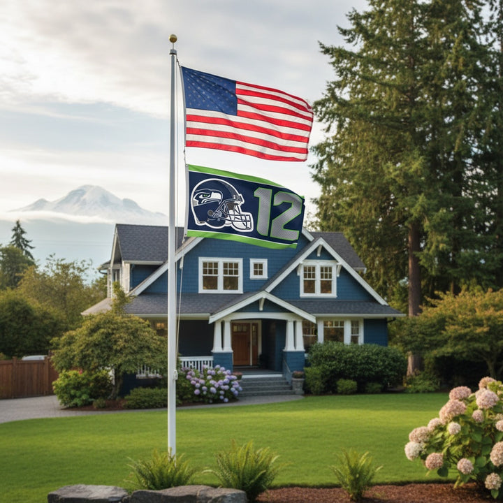 Seattle Seahawks Flag 3x5 Number 12 With Helmet heartlandflags