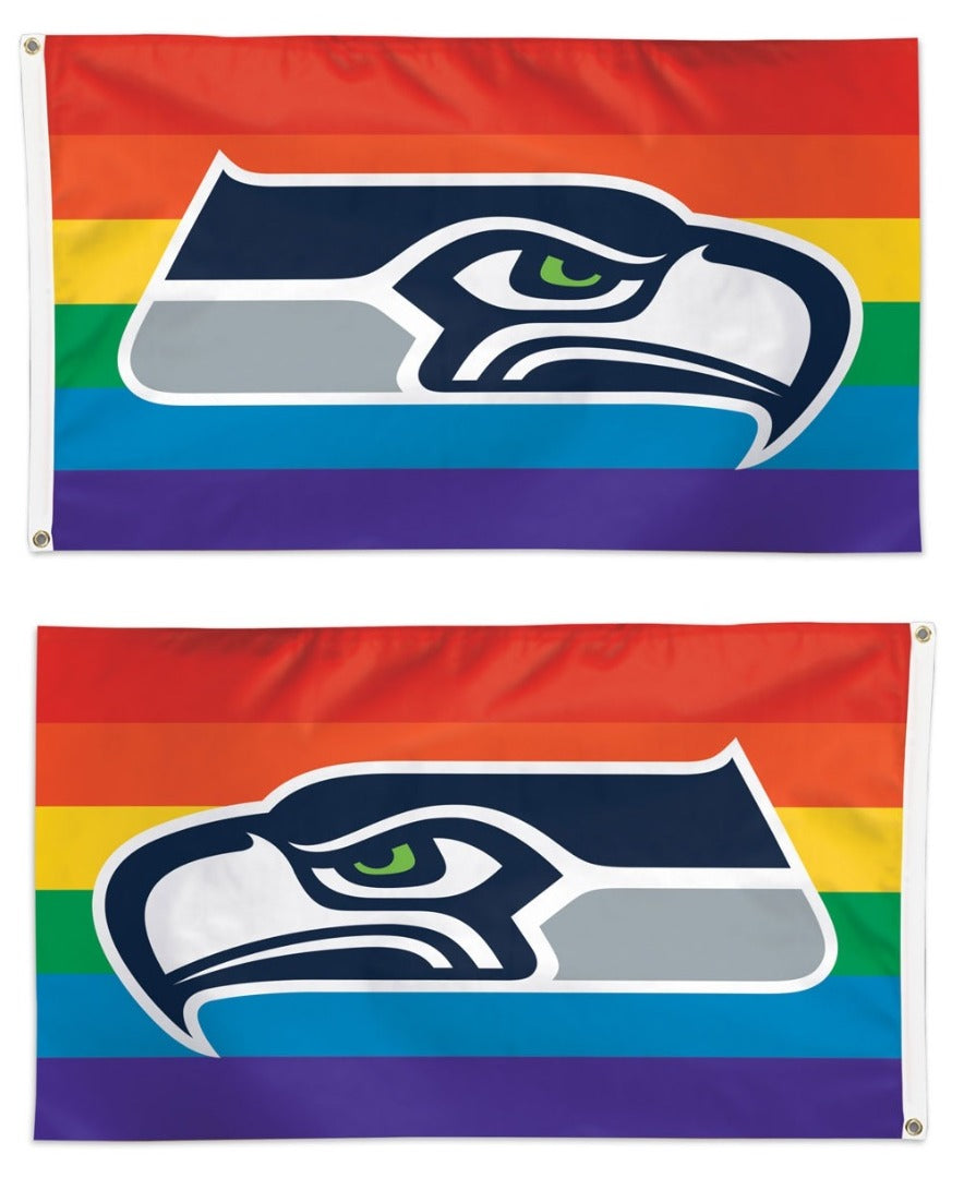 Seattle Seahawks Flag 3x5 Pride Rainbow heartlandflags