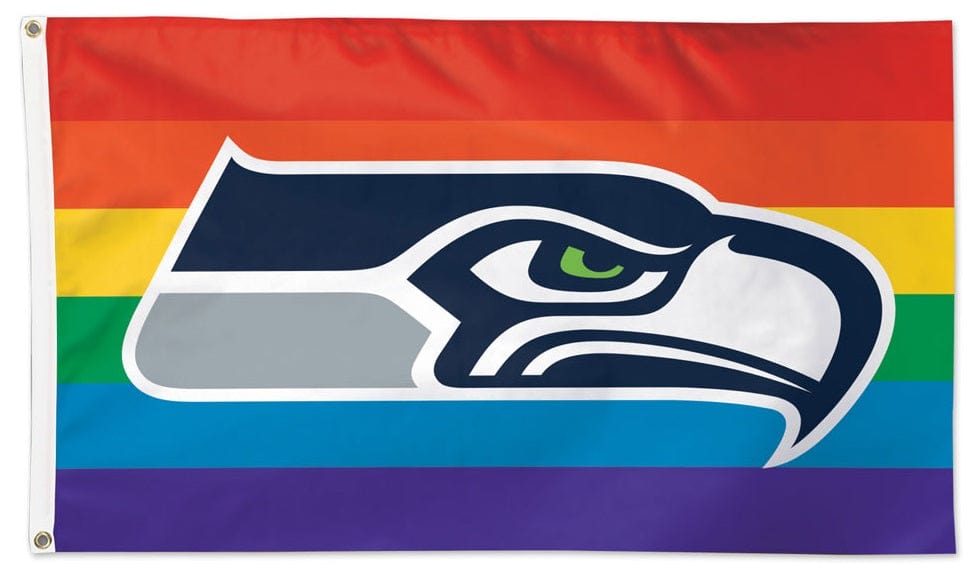 Seattle Seahawks Flag 3x5 Pride Rainbow heartlandflags