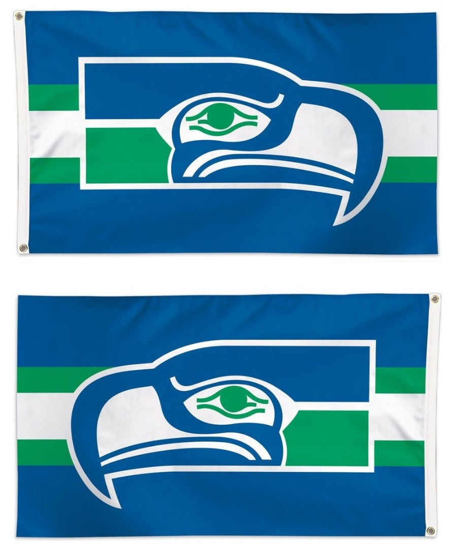Seattle Seahawks Flag 3x5 Retro Logo heartlandflags