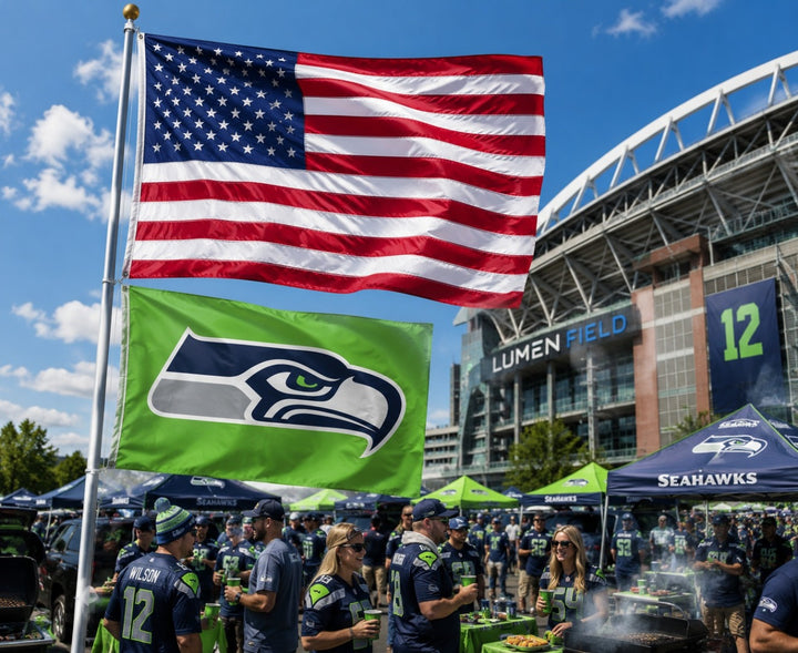 Seattle Seahawks Green 3x5 Flag heartlandflags