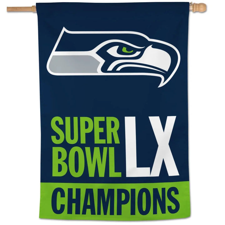 Seattle Seahawks Super Bowl LX Champions Banner heartlandflags