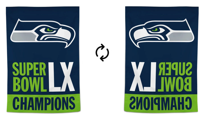 Seattle Seahawks Super Bowl LX Champions Banner heartlandflags