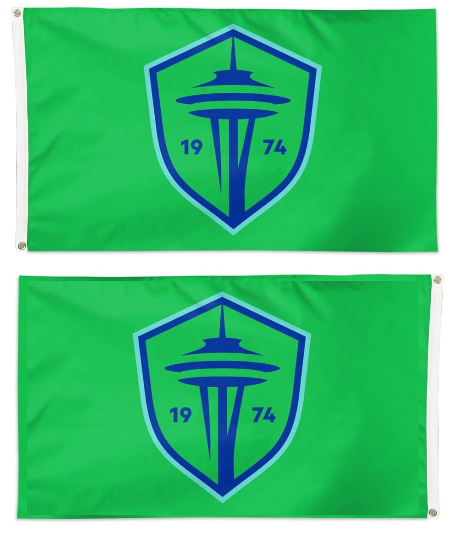 Seattle Sounders Flag 3x5 New Logo 2 Sided heartlandflags