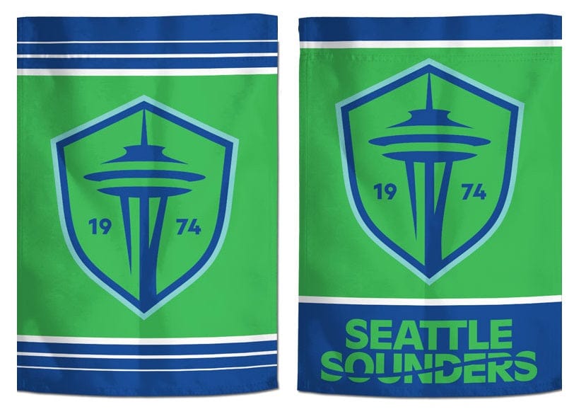 Seattle Sounders Garden Flag 2 Sided New Logo heartlandflags