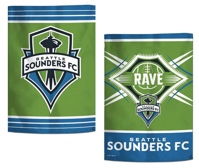 Seattle Sounders Garden Flag 2 Sided Rave heartlandflags