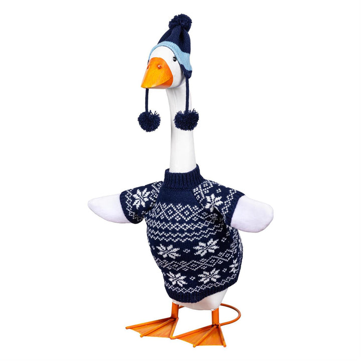 Snowflake Sweater Porch Goose Outfit heartlandflags