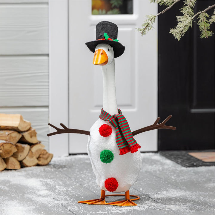 Snowman Porch Goose Outfit heartlandflags