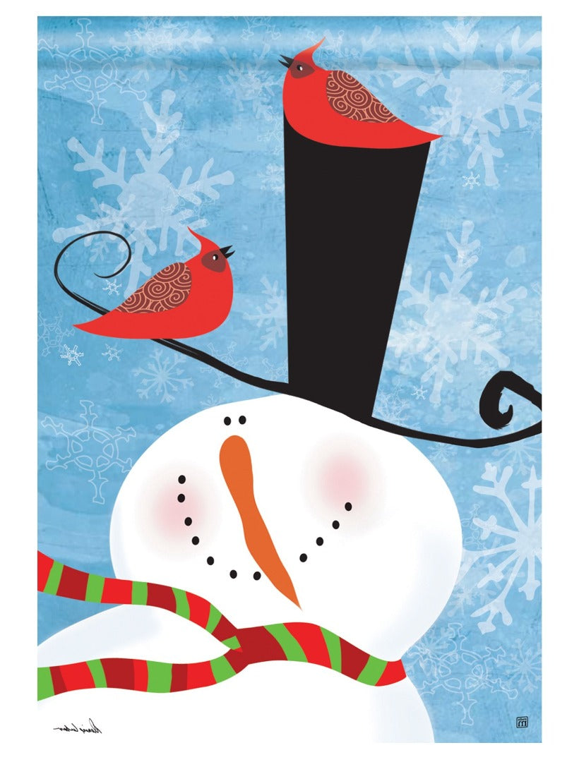 Snowman Whimsy Garden Flag heartlandflags