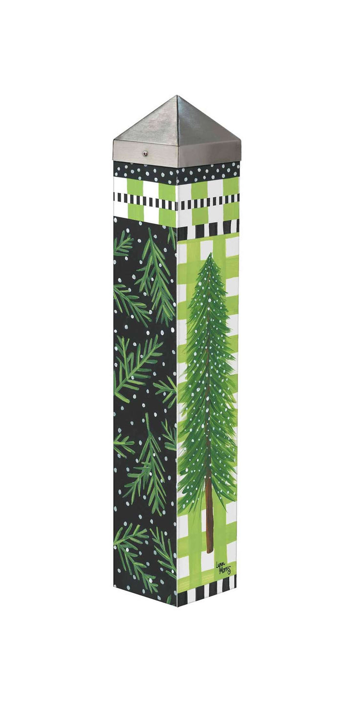 Snowy Pines 20 Inch Art Pole heartlandflags