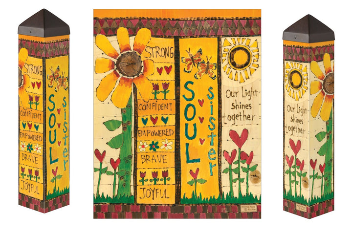 Soul Sister Art Pole 20 Inches Tall heartlandflags