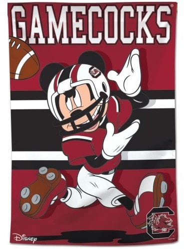 South Carolina Banner Mickey Mouse Gamecoks Football House Flag heartlandflags