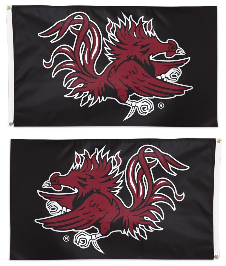 South Carolina Gamecocks Black 3x5 Logo Flag heartlandflags