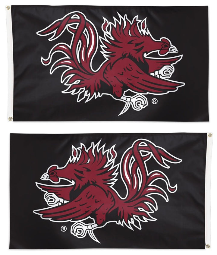 South Carolina Gamecocks Black 3x5 Logo Flag heartlandflags