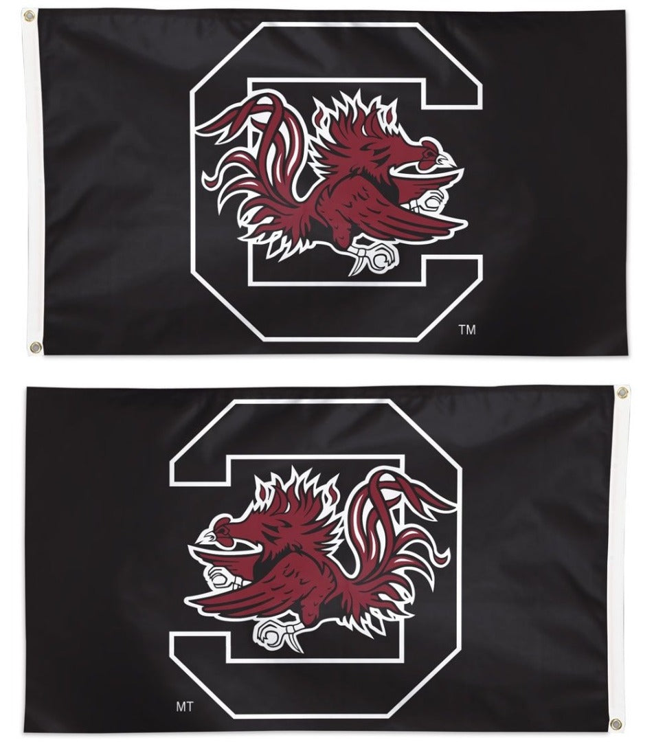 South Carolina Gamecocks Flag 3x5 Black Logo heartlandflags