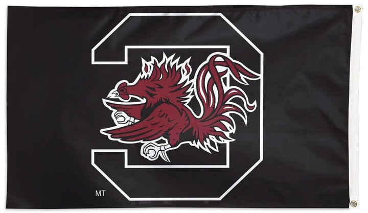 South Carolina Gamecocks Flag 3x5 Black Logo heartlandflags