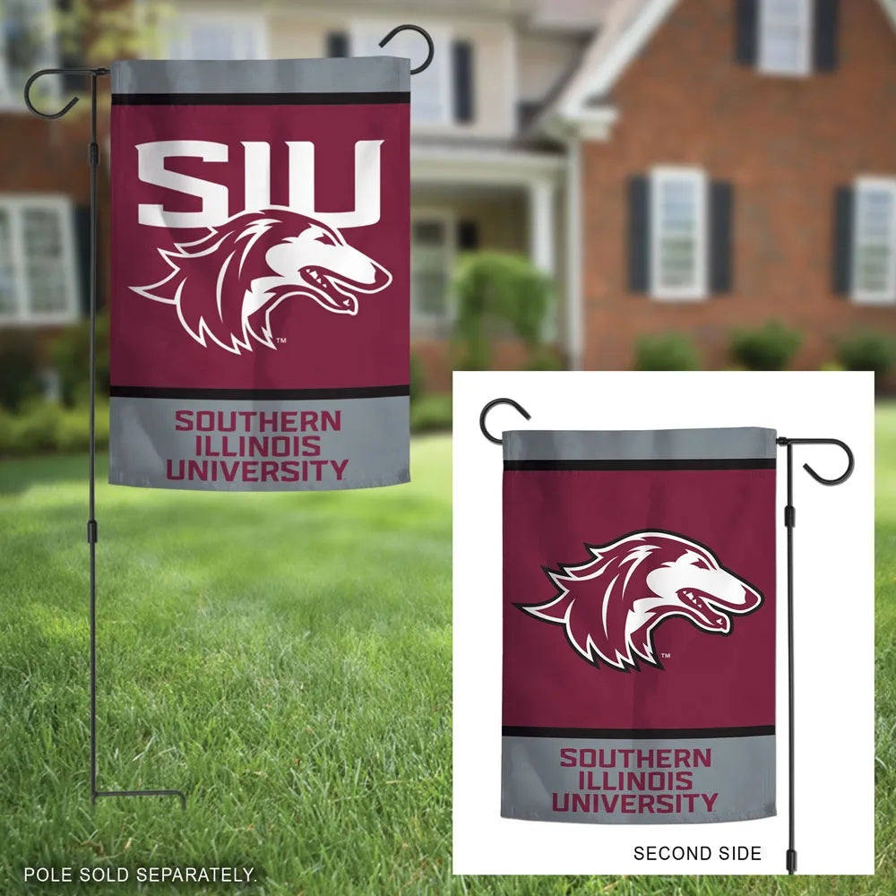 Southern Illinois Garden Flag 2 Sided Salukis SIU heartlandflags