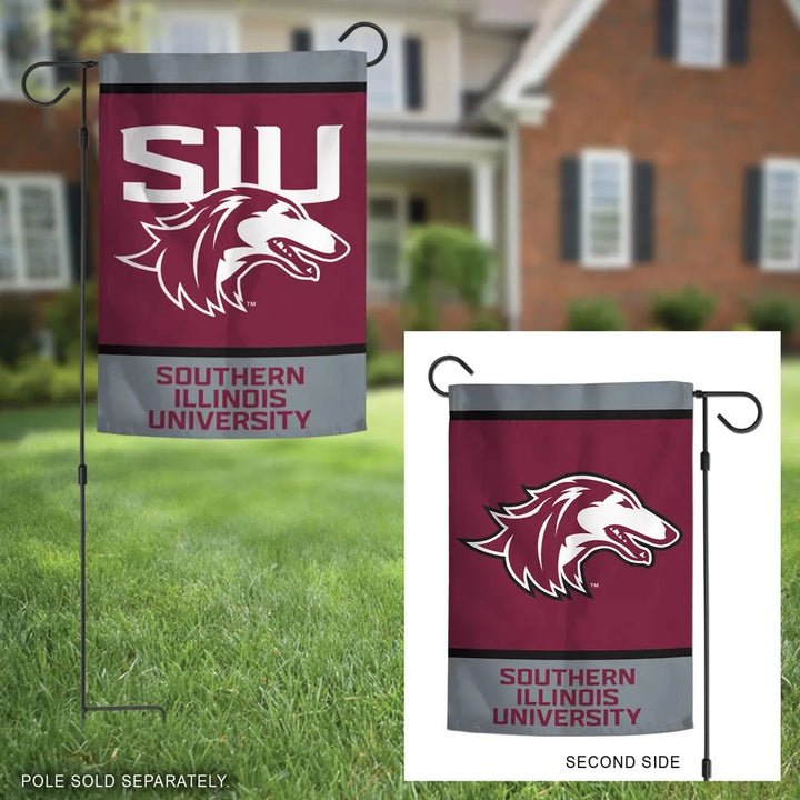 Southern Illinois Garden Flag 2 Sided Salukis SIU heartlandflags