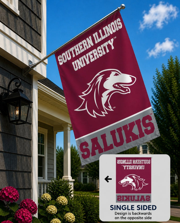 Southern Illinois University Banner Salukis House Flag heartlandflags