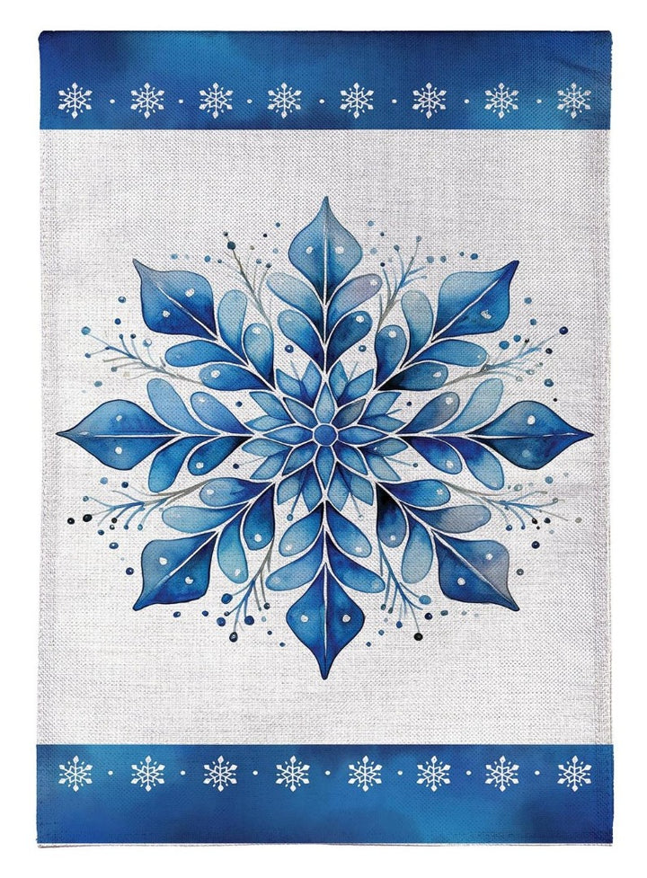 Sparkling Snowflake 2 Sided Garden Flag heartlandflags