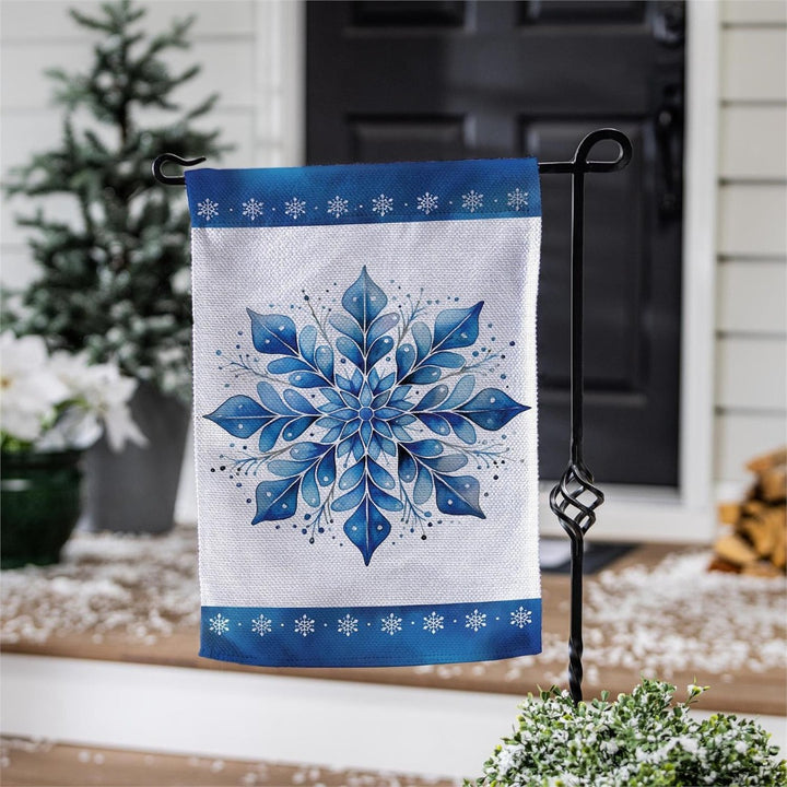 Sparkling Snowflake 2 Sided Garden Flag heartlandflags