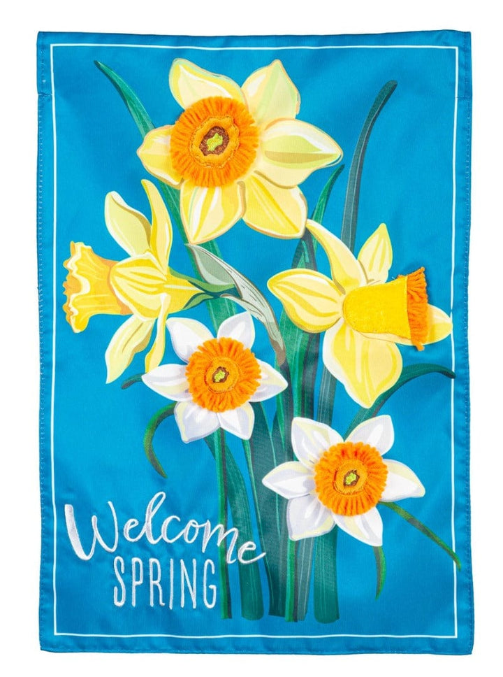 Spring Daffodils Garden Flag Applique 2 Sided heartlandflags