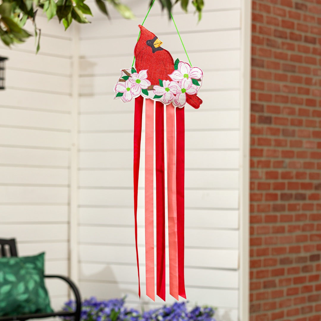 Spring Swinging Cardinal Windsock 36 Inches heartlandflags