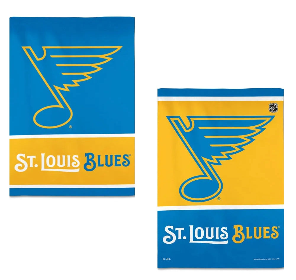 St Louis Blues 2 Sided Banner New Logo heartlandflags
