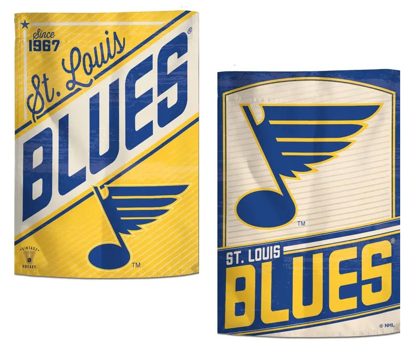 St Louis Blues Garden Flag 2 Sided Vintage Logo Hockey heartlandflags