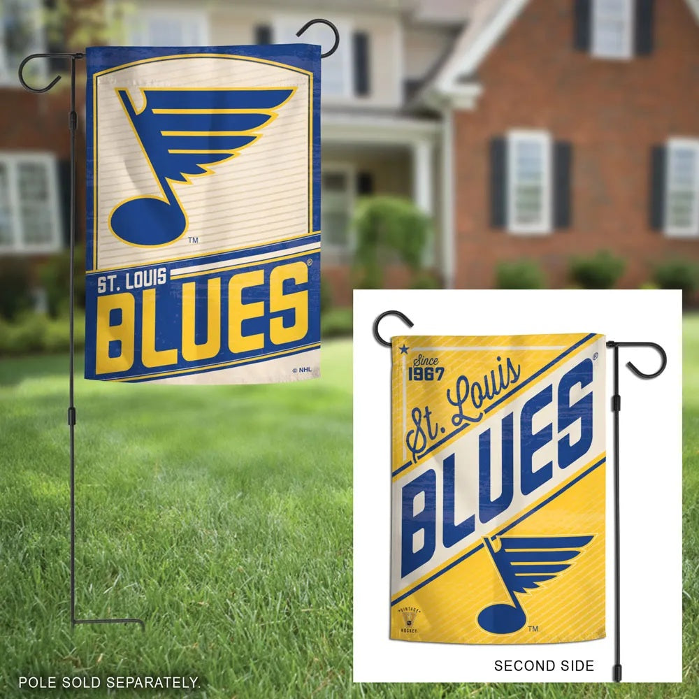 St Louis Blues Garden Flag 2 Sided Vintage Logo Hockey heartlandflags